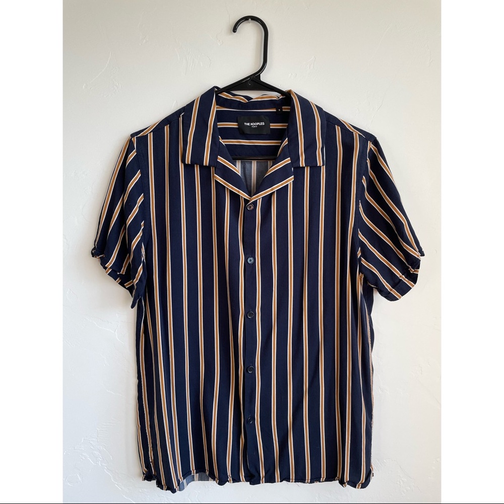 The Kooples striped shirt and swim trunks